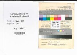 Entnazifizierung Heinrich Lang , geb. 11.01.1885 (Elektriker)