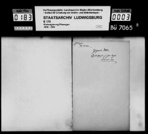 Schuldenwesen der Teilgemeinde Stetten, Gemeindebezirk Neresheim