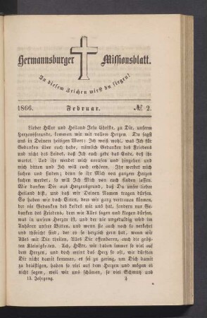 N° 2. Februar. 1866