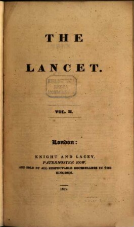 The lancet, 2. 1824