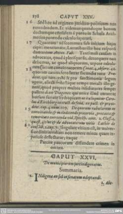 Caput XXVI. De municipiorum iure indigenatus