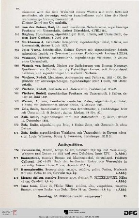 Antiquitäten (Nr. 574-608g)