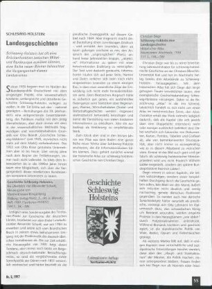 Schleswig-Holstein: Landesgeschichten