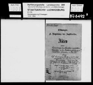 Einweisung der auf vierteljährliche Kündigung angestellten Beamten (Kanzleibeamte und Oberamtsdiener) in die Rechte der auf Lebenszeit angestellten Beamten