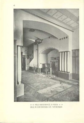 Haus Kantorowicz in Posen. Diele in der Wohnung Dr. Petrokowski