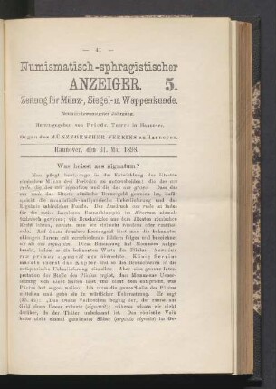 5. 31. Mai 1898