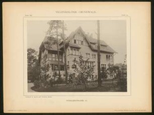 Villa Dotti, Berlin-Grunewald: Ansicht Gartenseite (aus: Die Villenkolonie Grunewald, hrsg. von Egon Hessling, Berlin 1903)