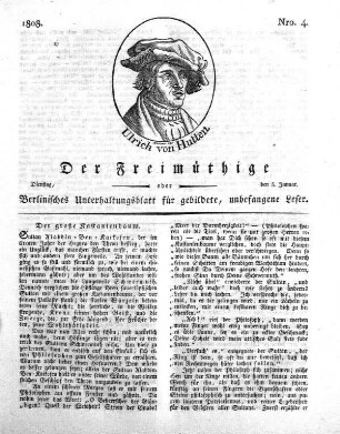 Nro. 4, Dienstag, den 5. Januar 1808