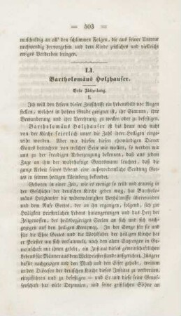 503-519 Bartholomäus Holzhauser : erste Abtheilung