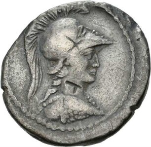 Denar des C. Vibius Varus mit Darstellung eines Altars