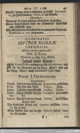 Illustratio Septimse Regulae Cardinalis. Activa verba omnia &c.