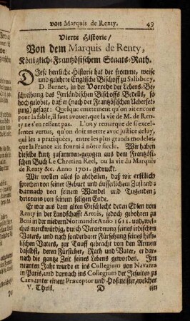 49-75, IV. 1649. Marquis de Renty, Königlicher Staats-Rath in Franckreich.