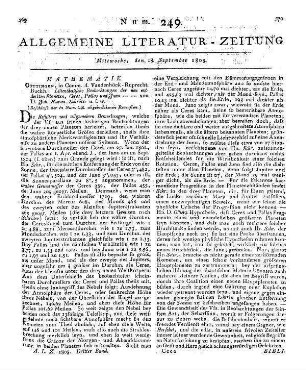 Schroeter, J. H.: Lilienthalische Beobachtungen der neu entdeckten Planeten Ceres, Pallas und Juno etc. (Beschluß der in Num. 248. abgebrochenen Recension.)