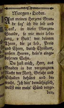 Morgen-Lieder. - Abend-Lieder.