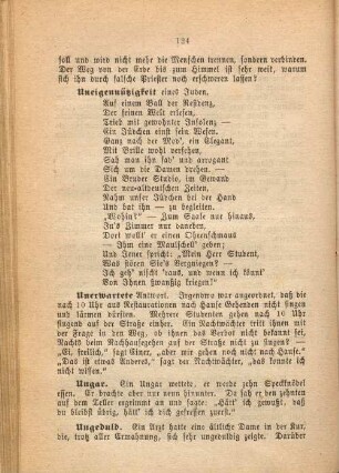Unerwartete Antwort.