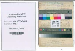 Entnazifizierung Josef Neumann , geb. 26.04.1913 (Bahnbeamter)