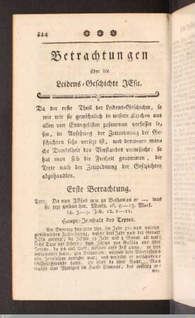 Erste Passions-Betrachtung.