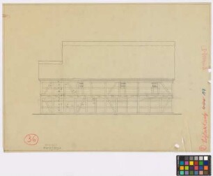 Schlalach (Kreis Zauch-Belzig): Hof [Nichelmann]. Bauernhaus (Seitenansicht)