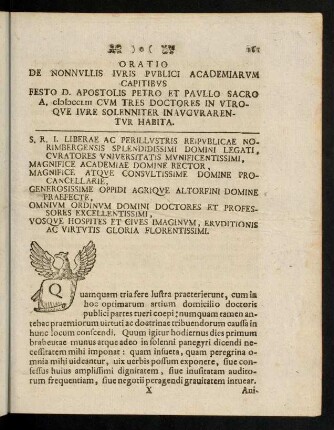 161-176, Oratio de Nonnullis iuris publici [...]
