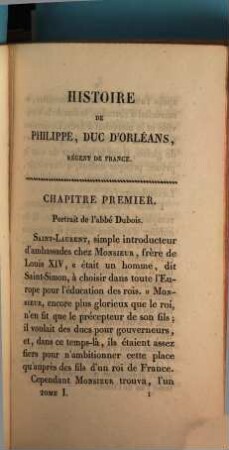 Histoire du Régent Philippe d'Orléans : divisée en quatre parties, 1