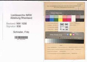 Entnazifizierung Fritz Schrader , geb. 26.11.1905 ()