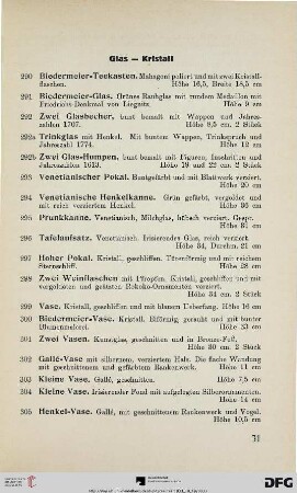 Glas – Kristall (Nr. 290-316)