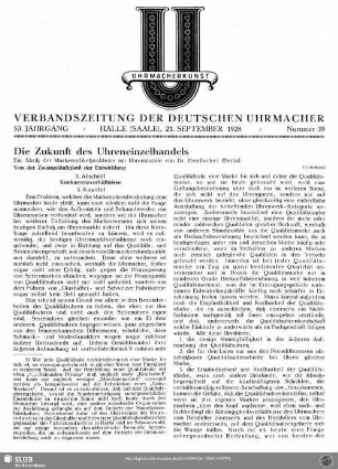 Die Zukunft des Uhreneinzelhandels (Fortsetzung)