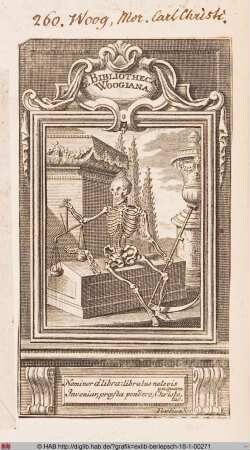 Exlibris des Moritz Carl Christian Woog