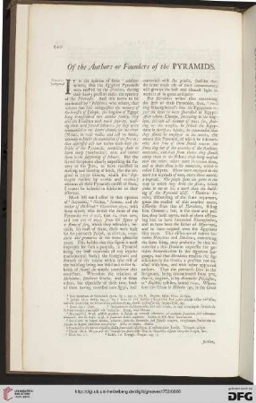 Of the Authors or Founders of the PYRAMIDS
