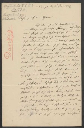 Brief an Friedrich Wilhelm Jähns : 06.01.1879