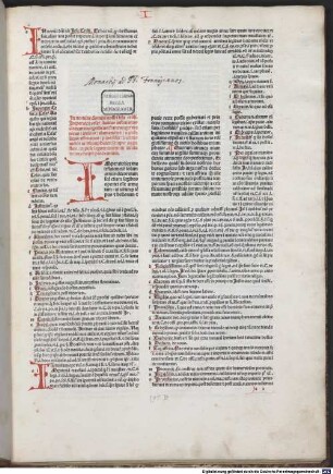 Corpus iuris civilis. Institutiones : mit der Glossa ordinaria von Accursius Florentinus