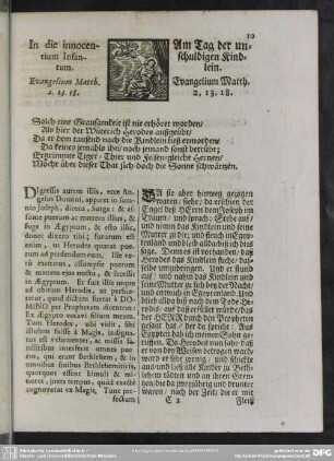In die innocentium Infantum