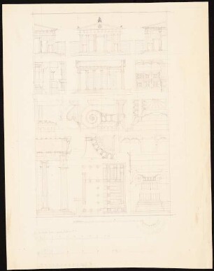 Details dorischer und ionischer Tempel: Details