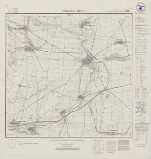 3934 (alte Nr.: 2166) Wanzleben, Meßtischblatt (4cm - Karte)