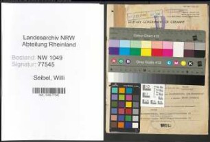 Entnazifizierung Willi Seibel , geb. 26.02.1911 (Verwaltungsinspektor)
