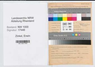 Entnazifizierung Erwin Zinkel, geb. 12.02.1905 (Lehrer)