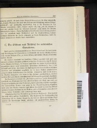 C. Die Ostfront nach Abschluß der militärischen Operationen.