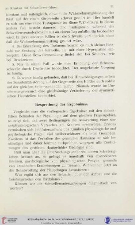 Besprechung der Ergebnisse