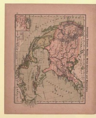 Vereinigte Staaten, Mexiko, Mittel-Amerika und Westindien, Deutsches Reich im Maßstabe der Hauptkarte