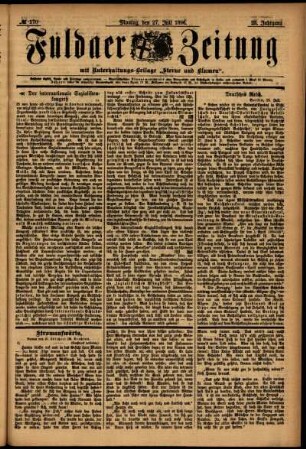 Ausgabe vom Montag, den 27. Juli 1896.