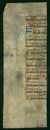 UB Gießen, Hs NF 701 - [Liturgischer Text, mit Noten – Fragment]. - UB Gießen, Hs NF 701