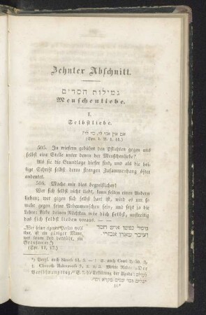 Zehnter Abschnitt. Menschenliebe.