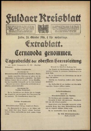 Ausgabe vom Mittwoch, den 25. Oktober 1916.