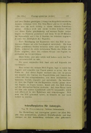 Schraffurplatten für Autotypie