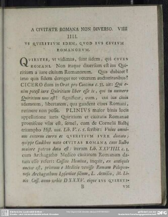 IIII. Us Quiritium Idem, Quod Ius Civium Romanorum
