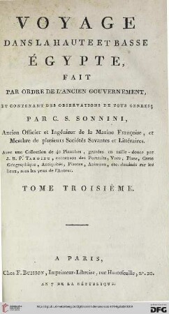 Band 3: Voyage dans la haute et basse Égypte