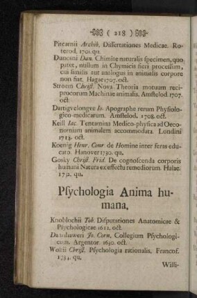 Psychologia Anima humana.