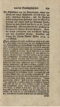 Die Schriftlehre von der Dreyeinigkeit.