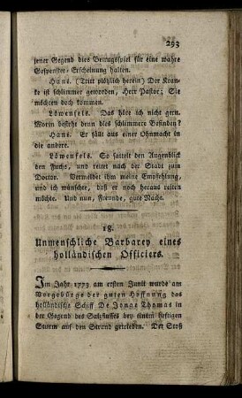 18. Unmenschliche Barbaren eines holländischen Officiers.