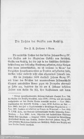 Die Tochter der Gräfin von Rochlitz